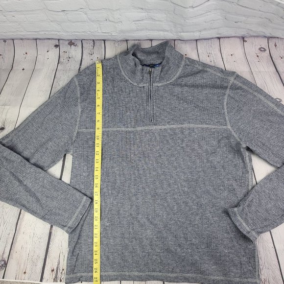 Vintage 1946 Quarter Zip Long Sleeves Sweater Gray Size XL. New - Picture 3 of 7